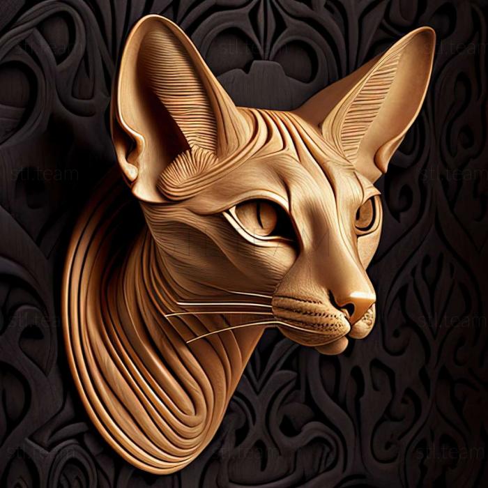 3D модель Арабская кошка мау (STL)